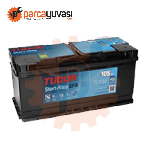 AKU 12V 105 AH 950A START STOP EFB L06 (392×175×190) ALÇAK (SULU) - TUDOR TL1050