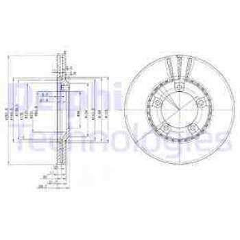 ON FREN DISK AYNASI HAVALI H100 MINIBUS 1994 2005 - DELPHI BG3071