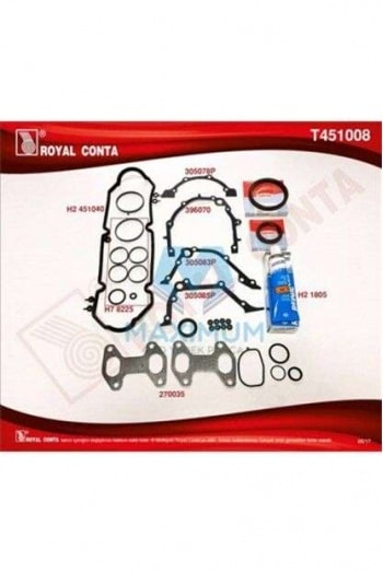 MOTOR TAKIM CONTASI CORTECO KECE REINZ SUBAP LASTIKLI SKC SIZ PUNTO PALIO ALBEA LINEA 1.4 8V - ROYAL T451008