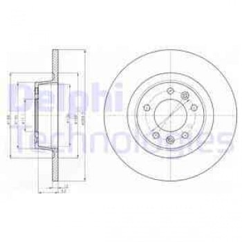ARKA FREN DISK AYNASI P407 C5 III 1,6HDI 110 FAP 1,8 2,0 2,0HDI 135 FAP 2,2 3,0 05 / 04> (CAP:290 KA - DELPHI BG4301