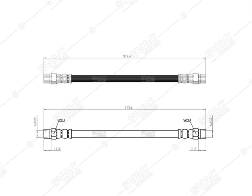 Bmw Fren Hortumu On Bmw E12 E21 E23 E24 80>86 Volvo 240 80>96 - Svac 40-0166
