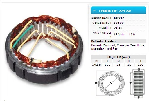 Unıversal Statör-Valeo 12v 120a Ren.concorde/manager /seat İbiza/forklift - Nursan-N182212