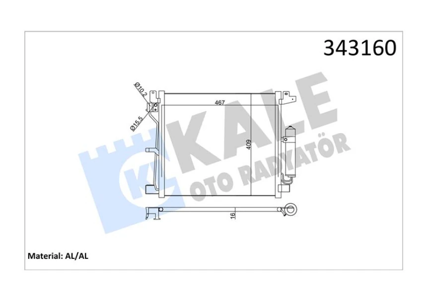 Nissan Klima Radyatoru Nissan Juke 1.5 DCI 2010> (485×408×16) - Kale 343160
