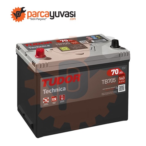 AKU 12V 70 AH 540A D26 (270×173×222) ASYA TERS - TUDOR TB705