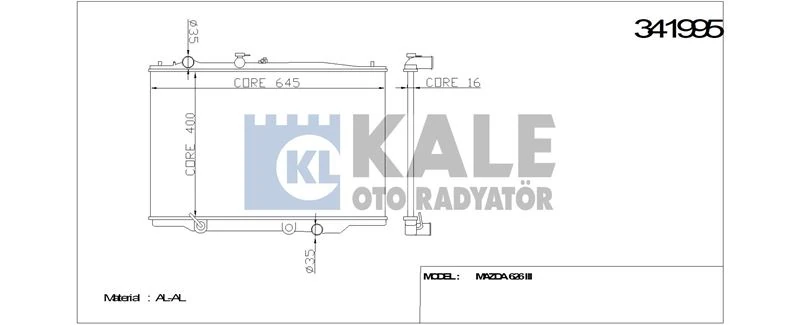 Japon Su Radyatörü - 400x648x26 - Kal 341995