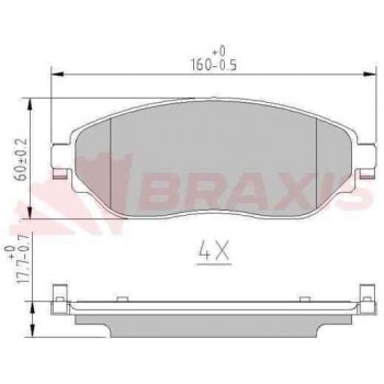 FREN BALATASI ON TRAFIC III 14> / VIVARO B 14> - BRAXIS AA0606