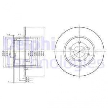 ARKA FREN DISKI (5 BIJON) VECTRA B 2,0I 16V 2,5I V6 95> - DELPHI BG3274
