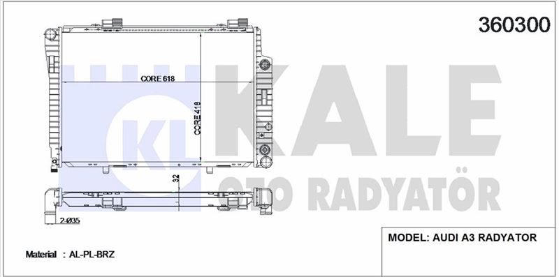 MOTOR SU RADYATORU W202 93>00 S202 96>01 C208 97>02 R170 96>00 - KALE 360300