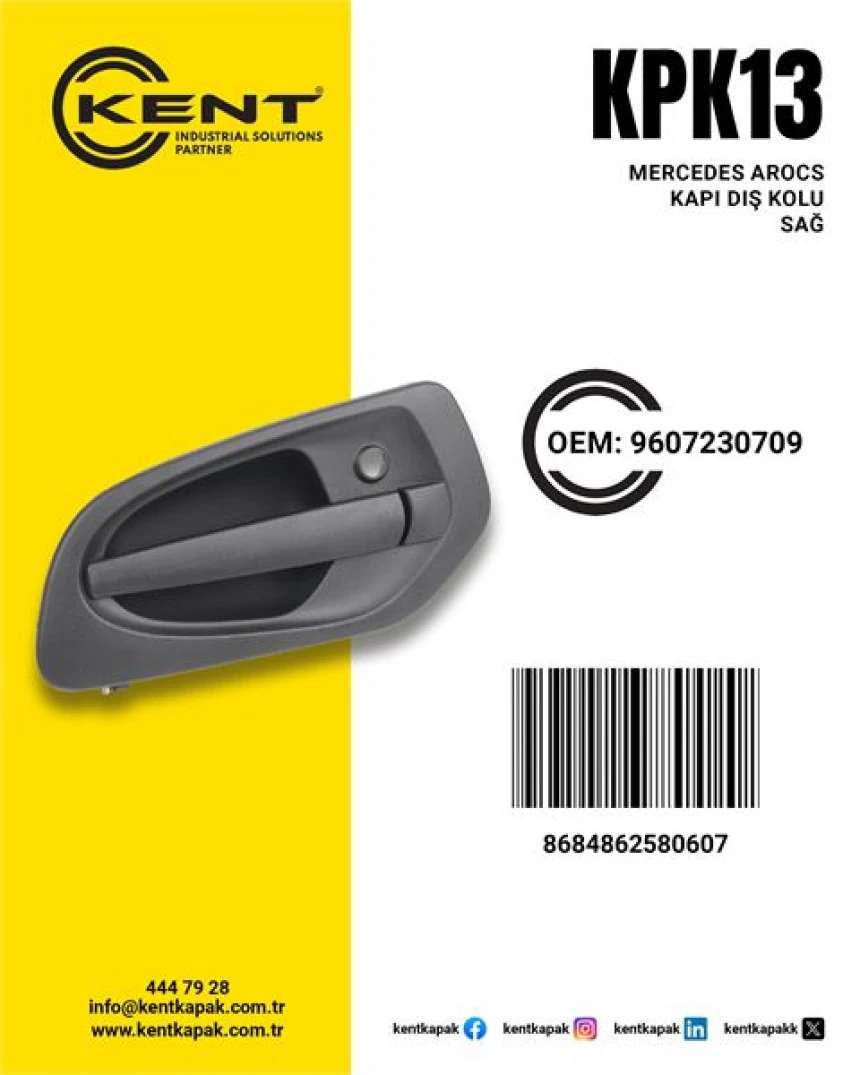 Mercedes Truck Kapı Kolu Dis  (sag) - Sifresiz Y.m Mercedes  Arocs Actros - Kent Kpk-13