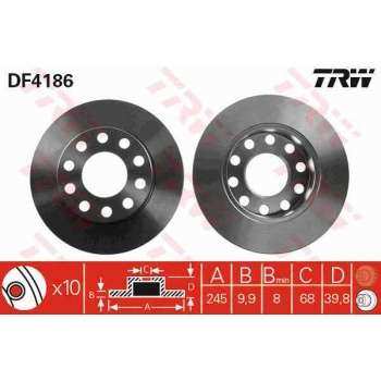 ARKA FREN AYNASI A80 91>94 A4 00>04 A4 AVANT 01>04 A4 CABRIOLET SEAT EXEO 08> - TRW DF4186