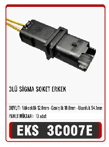 Unıversal Soket>erkek  3 Lü Sigma - Eks-3c007e