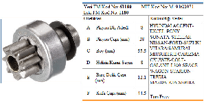 MARŞ DİŞLİSİ-JT 8D 8K HYUN.ACCENT/MITS.CARİSMA   UMD5410/ - FORMMETAL-61180