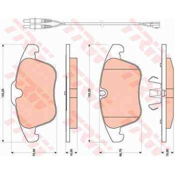 ON FREN BALATASI FISLI C5 III 1,6 16V / 1,8 16V / 2,0 16V / 1,6HDI / 2,0HDI 02 / 08> P407 DW10BTED4 - TRW GDB1818