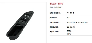 Unıversal Cam Anahtarı>egea Cam Anah. Sol Dörtlü Çerçeveli - Mcar-An244f