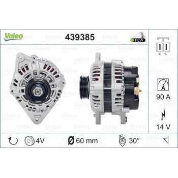 ALTERNATOR 12V 90A HYUNDAI ACCENT 1,3-1,5 1994-2000 ELANTRA 1,6 1996-> - VALEO 439385