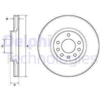 FREN DISKI ON ASTRA CLASSIC 99>02 G 98> ASTRA CLASSIC 99>02 H 04> CORSA D 06> CORSA E 14> ZAFIRA A 9 - DELPHI BG3770C