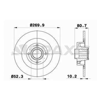 Renault Arka Fren Disk Aynası Sensor Halkası İle Megane II Sw 1.4 / 1.5dci / 1.6 / 1.9dci / 2.0 / 2.0dci 09 - Braxıs Ad0164
