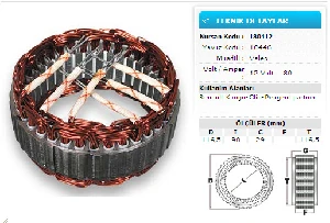 Unıversal Statör-Valeo 12v R.kango-Clio/p.partner 80 Am. - Nursan-N180412