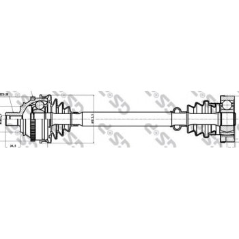 ON AKS SAG SOL ABS'LI TRANSPORTER T4 ACV AJA 96>04 - GSP 261004