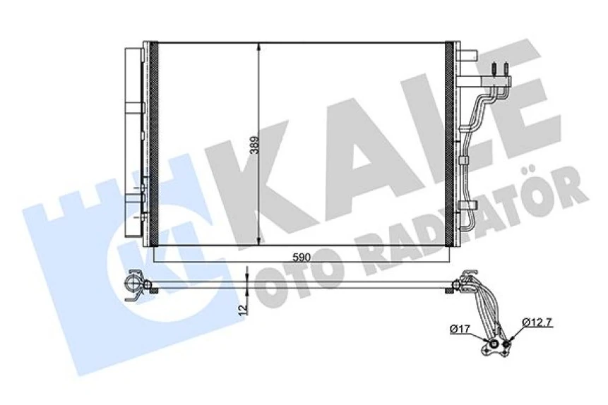 Kore Klima Radyatörü - Kurutucu İle Brazıng 574x389x12 - Kal 345470