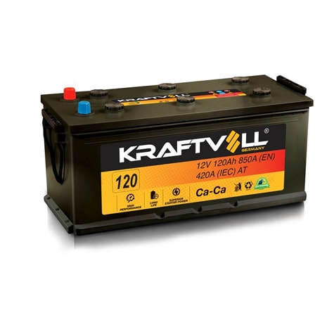 AKU 12V 120 AH D8 (510×190×225) - KRAFTVOLL 18020002