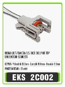 SOKET>RENAULT   1.5 DCİ   ENJEKTÖR   DELPHI TİP   S2005 - EKS-2C002