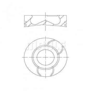 PISTON SEGMAN P107 P1007 P206 P307 BIPPER NEMO C1 C2 C3 DV4TD (1,4HDI 8V) FORD FIESTA 1,4TDCI (73,70 - MAHLE 0400310