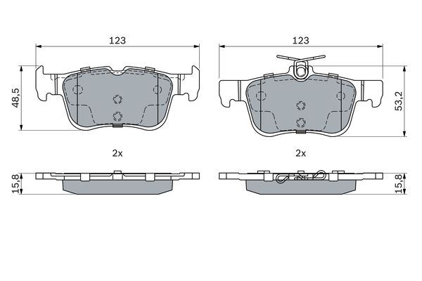 ARKA FREN BALATASI GALAXY III 1,5,  2,0, 2,0 TDCI, 2,0 2015> MONDEO V 1,0 , 1,5, 1,5 TDCI, 1,6 TDCI - BOSCH 0986494888
