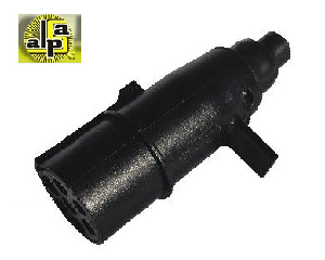 TIR RÖMORK FİŞİ ERKEK EN TİPİ 7'Lİ SİYAH VİDALI PLASTİK () - SERTPLAS-EN3816FK