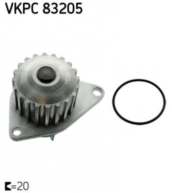 DEVIRDAIM SU POMPASI P106 P205 P206 AX SAXO PARTNER BERLINGO < 03 TU3JP (1,4 8V) 20DIS - SKF VKPC83205