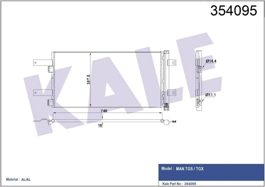 Man Truck Klima Radyatoru Man Tgs Tgx Euro 6 - Kale 354095
