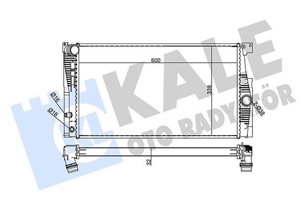 Bmw Motor Su Radyatoru Otomatık Bmw F10 F11 N20 - Kale 355005