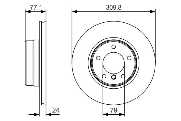 FREN DISKI ON HAVALI BMW E60 04>10 - BOSCH 0986479S29