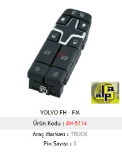 Unıversal Cam Anahtarı-Sol Volvo Fh - Fm - Mcar-An5114