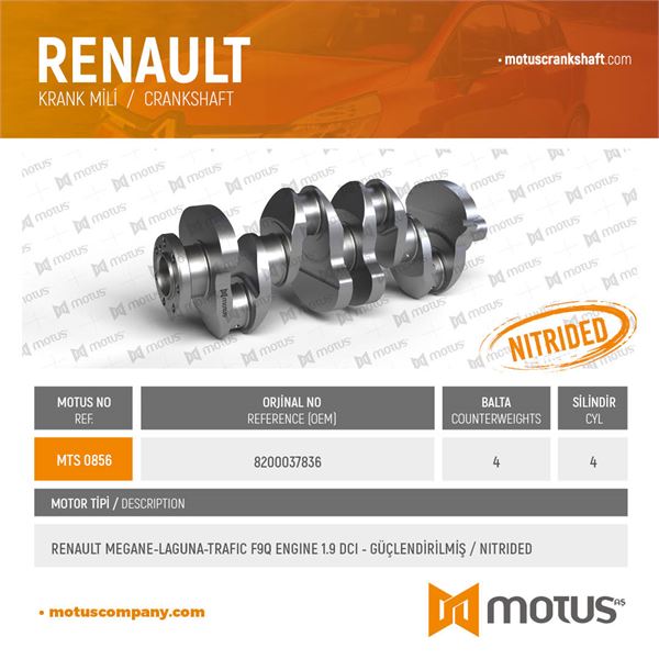 KRANK TRAFIC CDI F9Q - MOTUS 856
