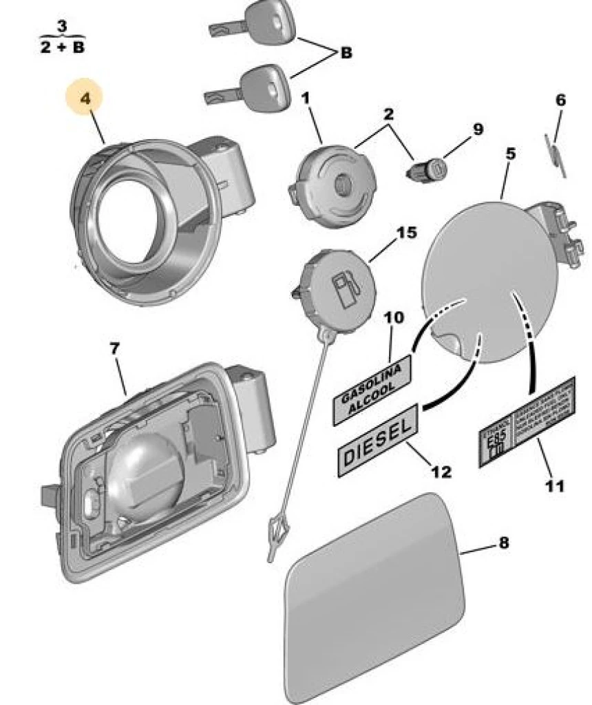 Psa Depo Bogaz IC Bakalıtı C4 (montaj) - Luvı 0040.1518.79