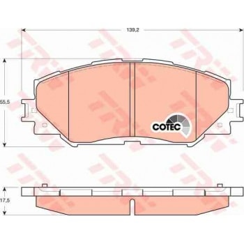 FREN BALATASI ON TOYOTA COROLLA 07-12 AURIS 07-12 URBAN CRUISER 09-> / TREZIA 10-> RAV4 06-> - TRW GDB3425