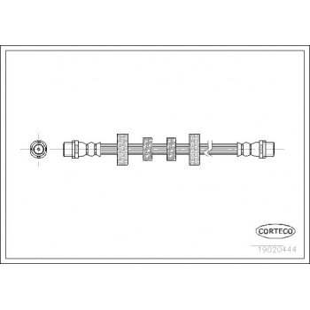 ON FREN HORTUMU SAG SOL (370MM) TRANSPORTER T4 96>06 - CORTECO 19020444