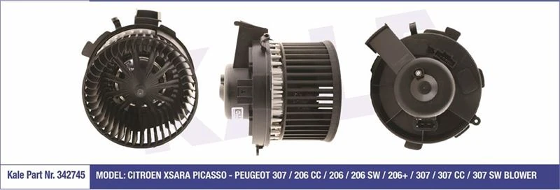 Psa Kalorıfer Motoru P307 01>08 P206 P206+ (t3e) Plus Xsara Picasso Otomatık Sogutma - Kale 342745