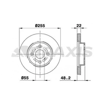 Toyota On Fren Diski (aynası) Havalı Toyota Corolla 1.6 Enjeksyonlu 1992-2003 (ae100 Ae101 Ae111 Kasa) (255 - Braxıs Ae0189