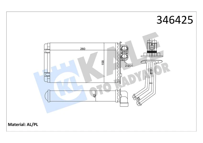 Renault Kalorıfer Radyatörü - Kalorıfer Radyatörü - Kal 346425