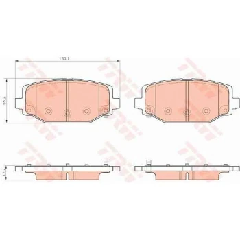 Chrysler Fren Balatası Arka Freemont 2.0 Chrysler Grand Voyager V Rt 3.6 11> Voyager 2.8 11>14 - Trw Gdb1936