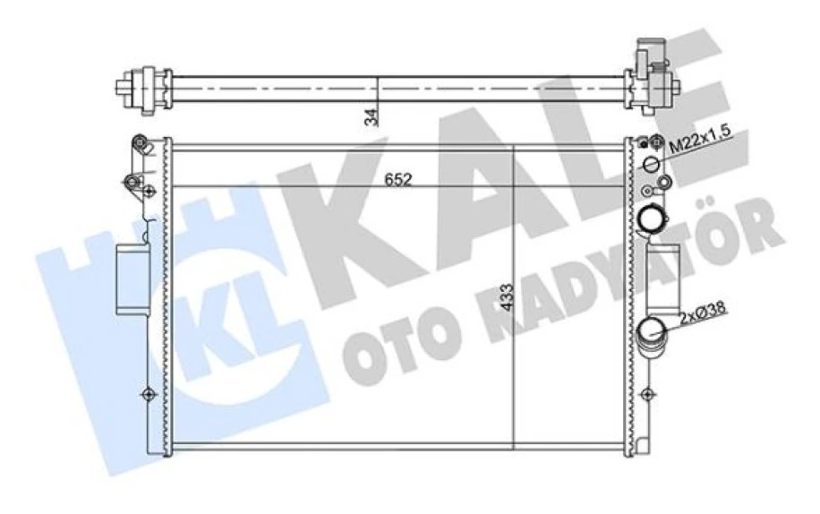 İveco Ticarı Motor Su Radyatoru Daıly III 99>06 (342230 Mekanık Versiyon) - Kale 356420