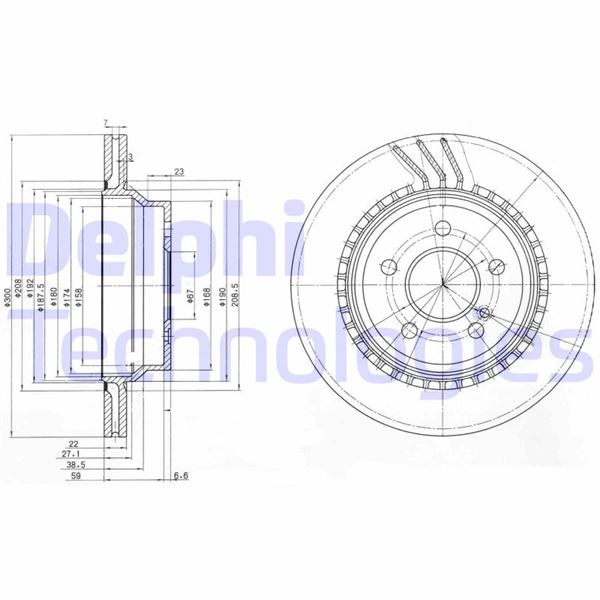 FREN DISKI ARKA X204 09>15 W211 02>08 C219 04>10 C218 14>17 W212 09>15 S212 09>13 - DELPHI BG3758