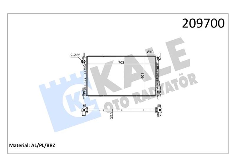 MOTOR SU RADYATORU CONNECT 1,8TDCI 75PS / 90PS / 110PS 02 /> KLIMALI / KLIMASIZ - KALE 0223311AB