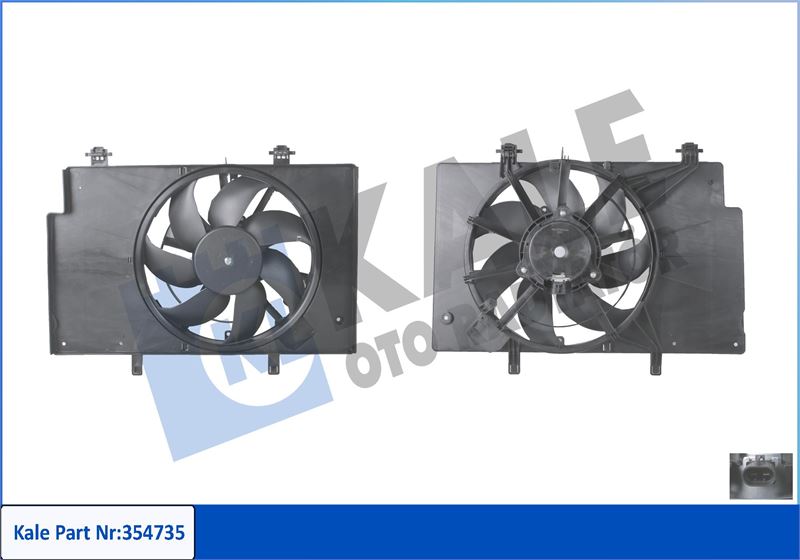 FAN MOTORU ( /+AC) FIESTA VI 1,4-1.6 BENZINLI  / 1,4TDCI / 1,5TDCI / 1,6TDCI 08 /> B MAX 1,5TDCI / 1 - KALE 354735