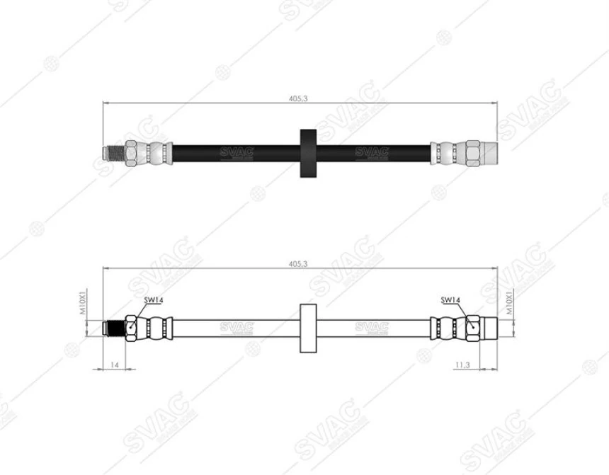 Volvo On Fren Hortumu Sag/sol  Volvo V90 97>98 S90 97>98 - Svac 92-0136