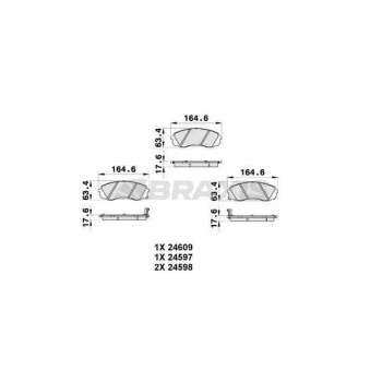ON FREN BALATASI HYUNDAI H1 07-> STAREX 07-> KIA CARNIVAL III 06-15 - BRAXIS AB0352