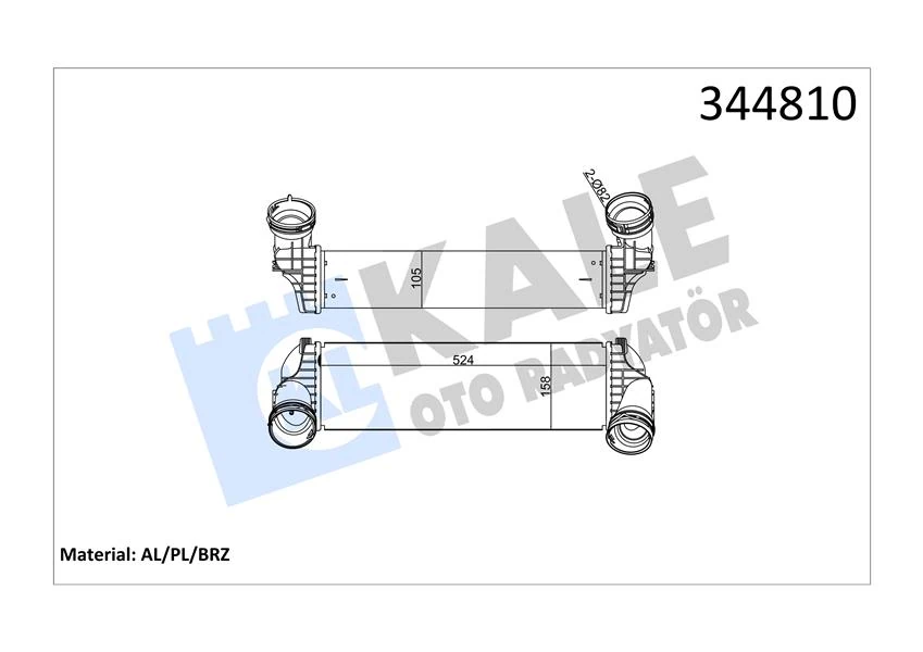 Bmw Turbo Radyatoru Bmw  X5 E70 F15 F85  X6 E71 F16 F86 İntercooler - Kale 344810