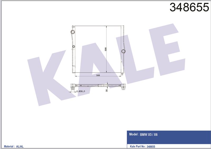 MOTOR RADYATORU BMW  X5 E70  X6 E71 - KALE 348655
